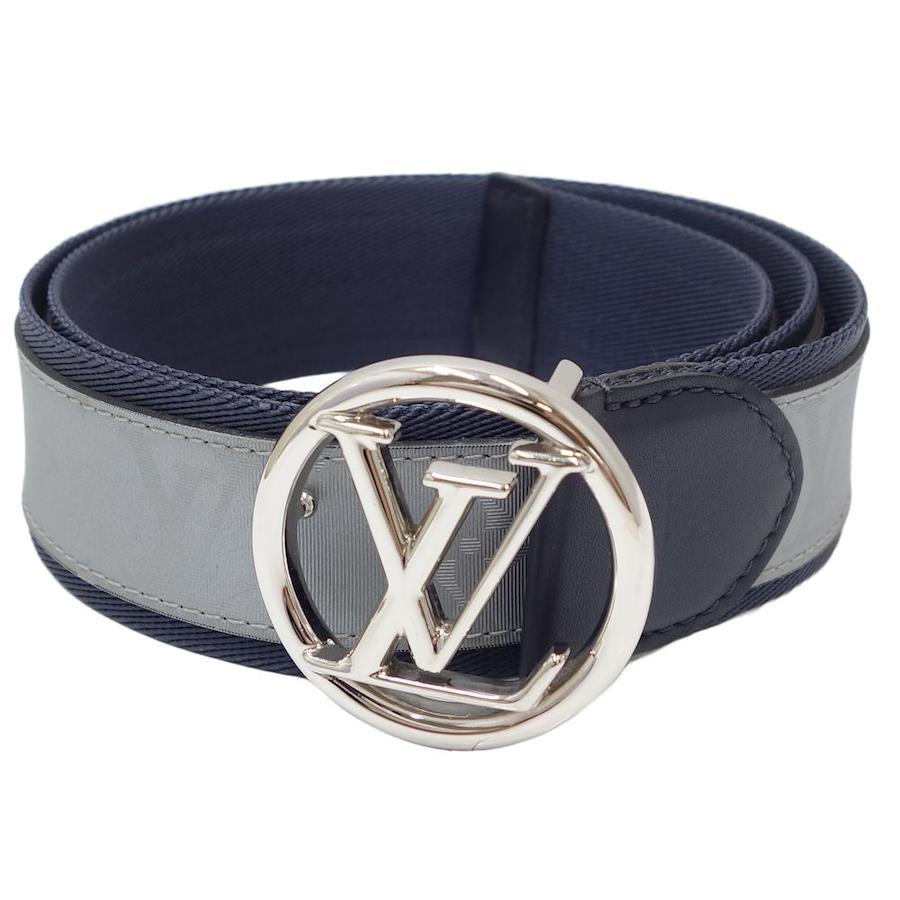 Buy LOUIS VUITTON Centure LV circle monogram satin M0129 belt navy gray /  083520 [pre-owned] from Japan - Buy authentic Plus exclusive items from  Japan