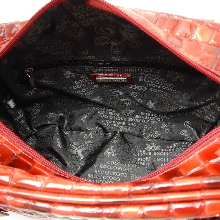 Other brands, Handbag Cocco Fiore COCCO FIORE Embossed Patent Leather Red /  250534 [Used]