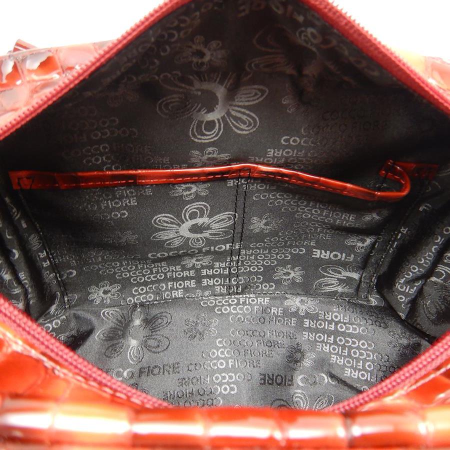 Other brands, Handbag Cocco Fiore COCCO FIORE Embossed Patent Leather Red /  250534 [Used]