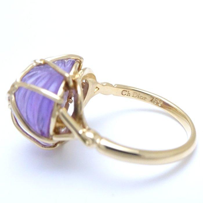 Christian Dior Christian Dior, Amethyst heart ring ring size 11.5 K18YG  yellow gold / 290869 [Used] [BJ]