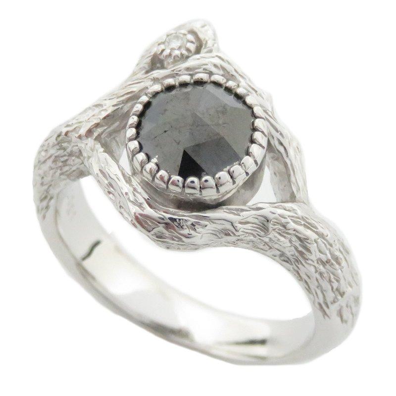 Black diamond ring ring black diamond 1.09ct diamond 0.01ct 12...