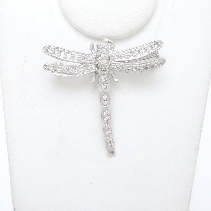 Dragonfly Motif Brooch and Pendant Top Diamond 0.52ct Dragonfly K18WG White  Gold / 78847 [Used] [FJ]