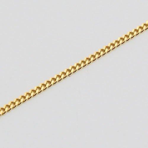 18K Gold Necklace Kihei Chain 2 Sides Cut 50cm 3.8g K18 Engraved