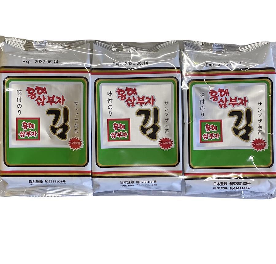 日本の商品を世界中にお届け　韓国のり　サンブジャ　1箱　5g×3p×24入/合計72パック　ZenPlus