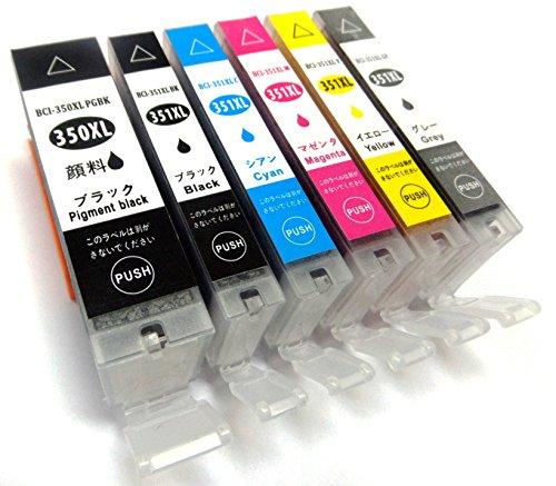 [6 pack with IC chip] Canon BCI-351XL + 350XL / 6MP Large capacity type  General-purpose ink cartridge PIXUS MG7130 MG6530 MG6330 compatible