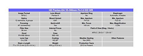 HD PENTAX-DA 55-300mmF4-5.8ED WR 望遠ズームレンズ 【APS-Cサイズ用