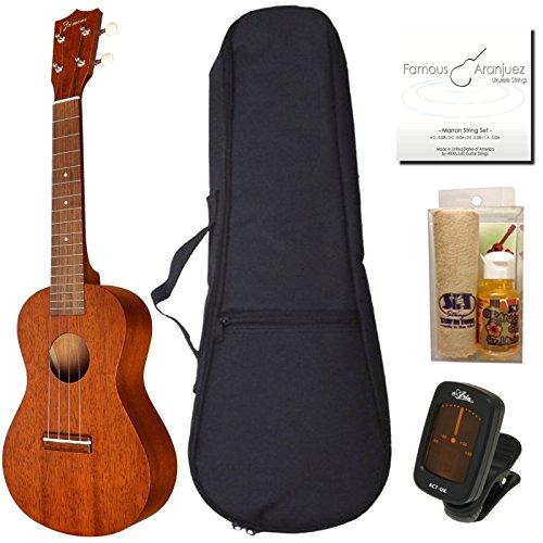 [Standard 5-piece set] Famous / Famous FC-1G Concert Ukulele