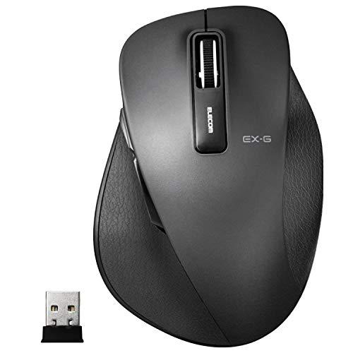 ELECOM Mouse Wireless (receiver included) L size 5 buttons (with back /  forward buttons) BlueLED Grip Extreme Black M-XGL10DBBK