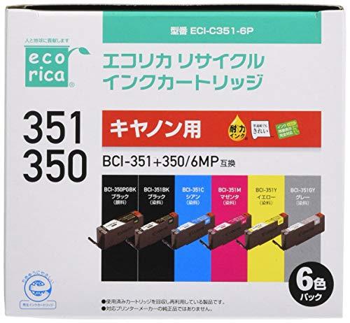 Buy ecorica Canon compatible recycled ink cartridge 6-color set