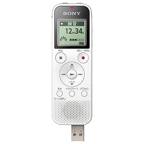 Sony IC Recorder 4GB Linear PCM Recording Compatible FM Radio Tuner  Built-in White ICD-PX470F W