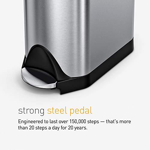 simplehuman バタフライ ステップ ダストボックス 10L ホワイト