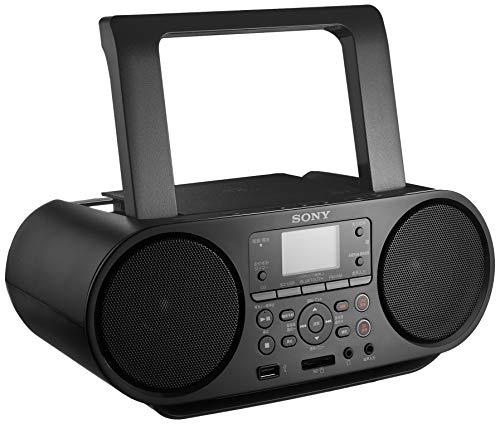 索尼CD 收音機藍牙/FM/AM/Wide FM 兼容語言學習功能電池供電黑色ZS