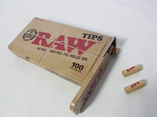 Shop RAW Pre Rolled Tips. 100 Tips per Tin