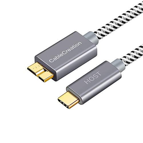 Buy type c External hdd, CableCreation Type C to Micro-B 3.0 (Gen 2 10G) Braided Micro USB 3.1 Type C Cable Macbook (Pro) / Chromebook Pixel / HDD External Hard