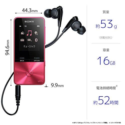 Sony Walkman S 系列16GB NW-S315：MP3 播放器藍牙相容連續播放長達52