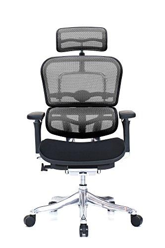 Ergohuman PRO EHP-HBM KM-10 Elastomeric mesh molded urethane seat with gray  headrest