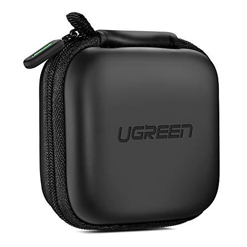 UGREEN イヤホンケース ケーブルカバー ミニボックス 内側ネットポケット付き 充電アダプタ USBメモリ Airpods Bose SD  TFカード 鍵など対応 ブラック - 日本の商品を世界中にお届け | ZenPlus