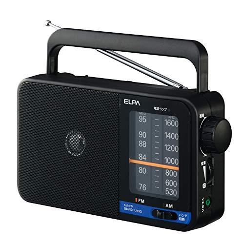 Asahi Electric ELPA AM / FM Portable Radio Large 9cm speaker for listening  at high volume ER-H100