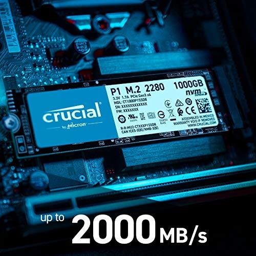 Crucial(クルーシャル) P1シリーズ 500GB 3D NAND NVMe PCIe M.2 SSD