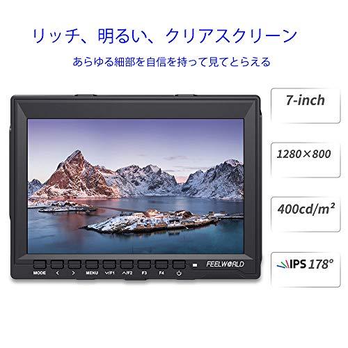 FEELWORLD FW759 ビデオモニター 7インチ IPS 超薄型 HD 1280 x 800 ...