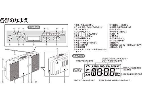 Toshiba CD Radio Slim Resume A-B Repeat CD-R Compatible TY-C251 (K) Black