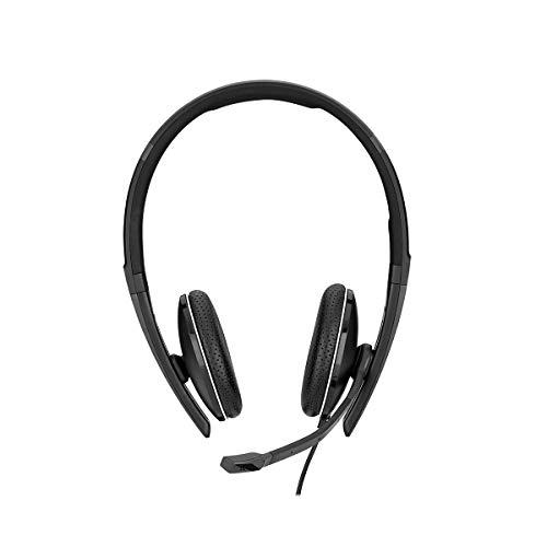 Sennheiser SC 165 USB (508317) - 両面 (双眼鏡) ヘッドセット ビジネスプロフェッショナル用 |  HDステレオサウンド ノイズキャンセリングマイク USBコネクター (ブラック)