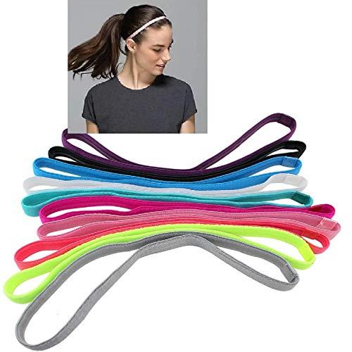 Elastic Thin Sports Headbands Athletic Non Slip Skinny Headbands