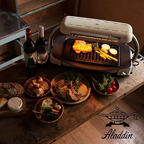 Aladdin Graphite Griller Hot Plate Grill Plate 0.2 Seconds Heat Reduction  Smoke Reduction Oil Splash Prevention 4-Step Temperature Control Function 