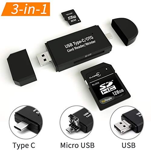 Type-C/Micro usb/USB 3in1】メモリカードリーダー SDメモリーカードリーダー USBマルチカードリーダー OTG SD/Micro  SDカード両対応 多機能 データ転送 Type-C/Micro usb/USB接続 パソコン/タブレット/Windows/Macbook/Xp  日本の商品を世界中にお届け ZenPlus