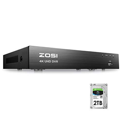 ZOSI 4K Ultra HD 800万画素(3840x2160) 8CH 防犯レコーダー 防犯