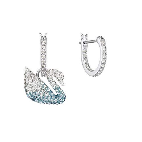 Swarovski スワロフスキー Iconic Swan ブルークリスタル とシルバー