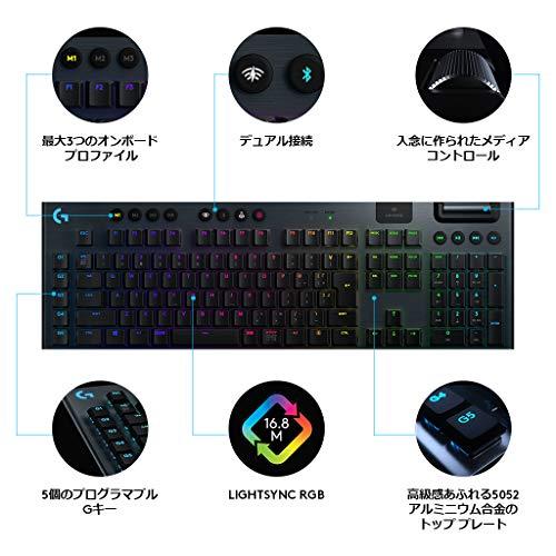 Logicool G ロジクール G ゲーミングキーボード ワイヤレス G913 薄型