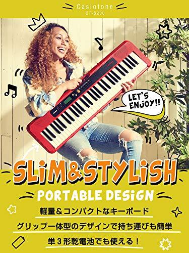 カシオ（CASIO）電子キーボード Casiotone CT-S200RD(レッド：赤) 61