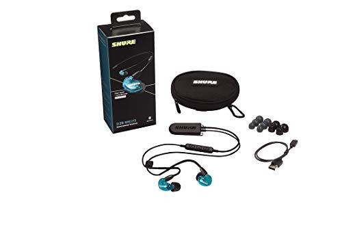 SHURE Wireless Earphone BT2 Series SE215SPE-B + BT2-A Translucent Blue:  With Microphone / Remote Control SE215SPE-B + BT2-A [Domestic Genuine /