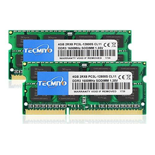 Memory for Techmiyo notebook PC DDR3 PC3-12800 (DDR3 1600) 4GB x 2 1.35V  (low voltage) 204Pin CL11 Non-ECC SO-DIMM compatible