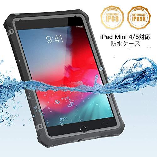 iPad mini4 防水ケース iPad mini5 防水カバー IP68規格 防水 防塵 耐 ...