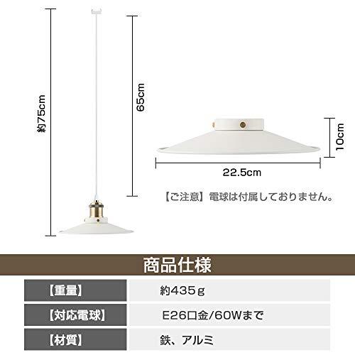 Haian Support ペンダントライト レトロ 照明器具 E26 引掛けシーリング 1灯 黒 天井照明 LED 電球対応 電球別売り 北欧  インダストリアル 鉄 リビング ダイニング 食卓用 簡単取り付け 工事不要 - 日本の商品を世界中にお届け | ZenPlus