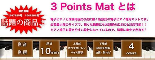 3Points Mat 】 電子ピアノ 専用マット ３PM-1 3点敷き新タイプ 防音 ...