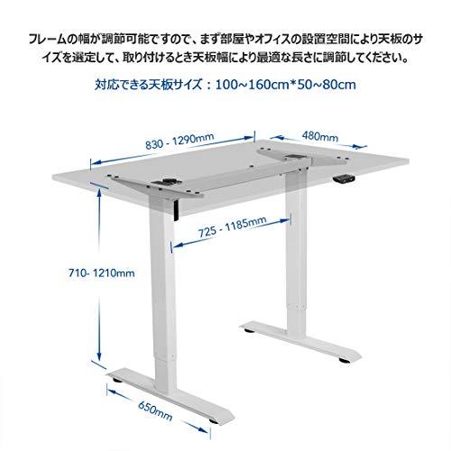 FLEXISPOT 電動式スタンディングデスク(幅120×奥行60) 昇降デスク 高さ