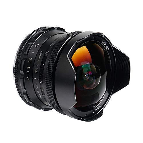 PERGEAR 7.5mm F2.8 カメラ交換レンズ 超広角 魚眼レンズ 手動式 焦点固定レンズ SONY NEX / FS5 / A6000 /  A6100 / A6300 / A6400 APS-Cミラーレスカメラに対応 (Sony EマウントAPS-C)