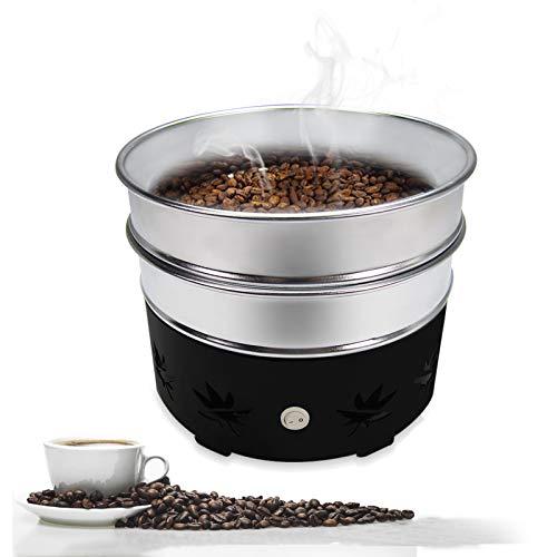 JIAWANSHUN コーヒークーラー コーヒー豆クーラー コーヒー焙煎冷却機 コーヒー焙煎冷却 Coffee Beans Cooler  二重のザルに付き?500ｇ 業務用 家庭用110V 黒い