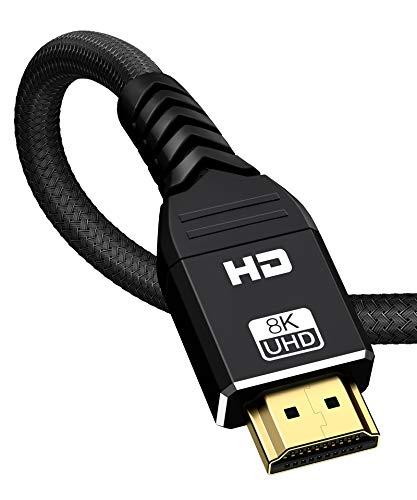 fond overtale politi Buy HDMI 2.1 cable 2M [8K 60Hz / 4K @ 120Hz 144Hz / HDMI 2.1 standard /  48gbps ultra-high speed] UHD HDR HDCP2.2 eARC 3D-8K compatible PS5 / PS4 /  PS3 (black)