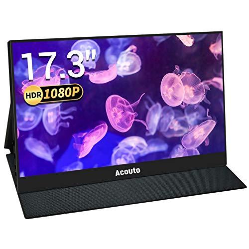 Acouto XC17 Mobile Monitor 17.3 inch [2021 2nd Generation] Reduces tired  eyes / reduces blue light source Mobile Display Switch Monitor USB Type-C / 