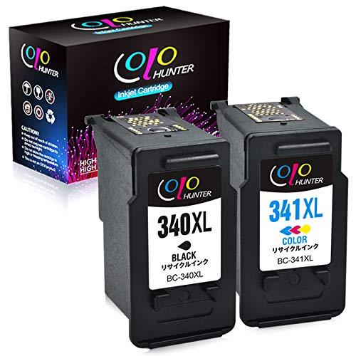 For Canon BC-340XL + BC-341XL (black + color) 2 pieces 340XL + 341XL Large  capacity recycled ink with remaining amount display [Compatible models]