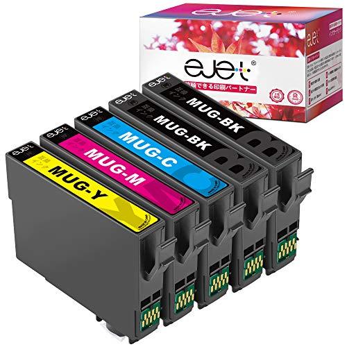 [Ejet] Compatible ink cartridge for Epson MUG MUG-BK MUG-BK-L MUG-4CL Mug  4-color pack (5 in total) Increased remaining amount display Individual