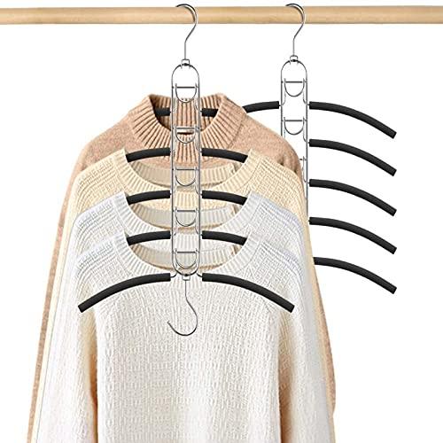 2 PCS Space Saving Hangers, Closet Organizer Hangers Space Saving