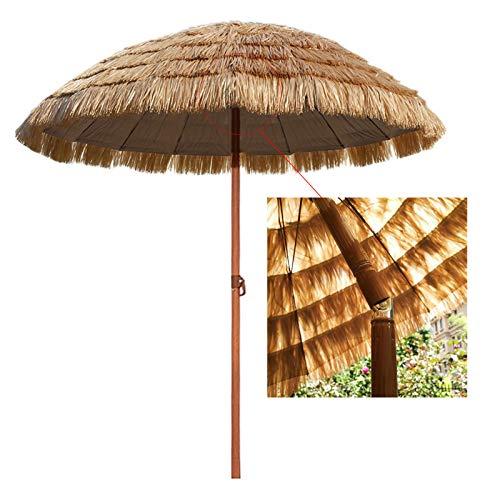 ガーデンパラソル ストロー円形 ハワイアン 雨傘 サンシェード UV50+ 