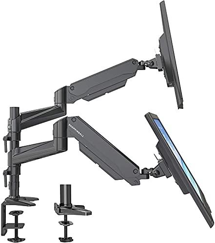 [Desk refreshing up and down 2 screens compatible] SHOPPINGALL Canada's  beloved monitor arm 2 screen display arm Dual gas spring 27 inch compatible 