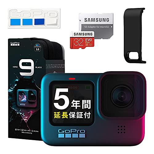 [Domestic Genuine with Tajima Warranty] 5 Year Extended Warranty GoPro  HERO9 Black + Certified SD Card + Side Door (with Charging Port) + Sticker 