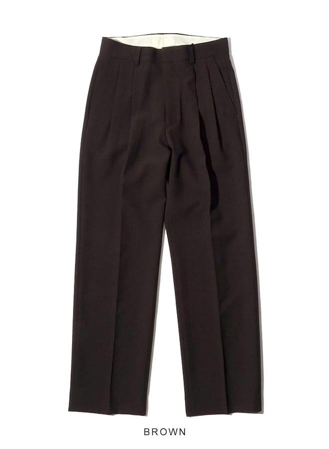 Shinzone Chrysler pants pants 2 tuck pants long pants CHRYSLER PANTS  21AMSPA01 GRAY BROWN NAVY BLACK gray brown navy black ladies BROWN 32